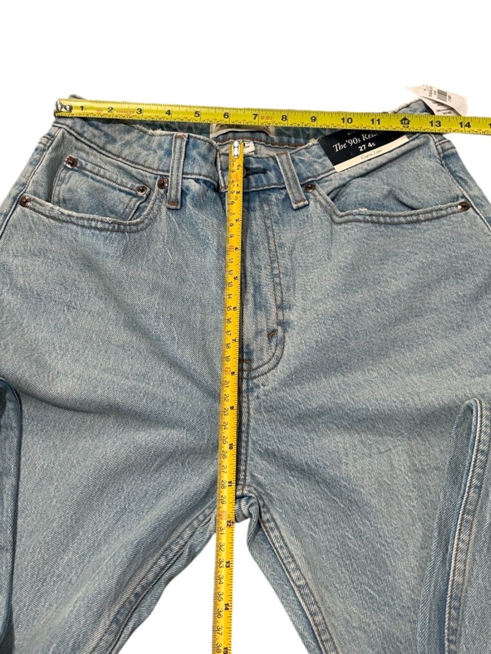 Abercrombie & Fitch The 90's Relaxed High Rise Curve Love Size 27 SHORT - Picture 8 of 12
